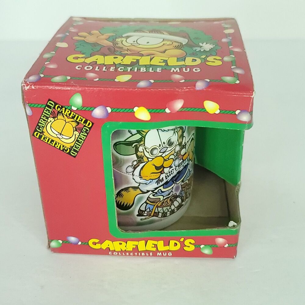 Garfield Coffee Mug Have Cool Yule Rapping Christmas Vintage 1996 Paws  NEW